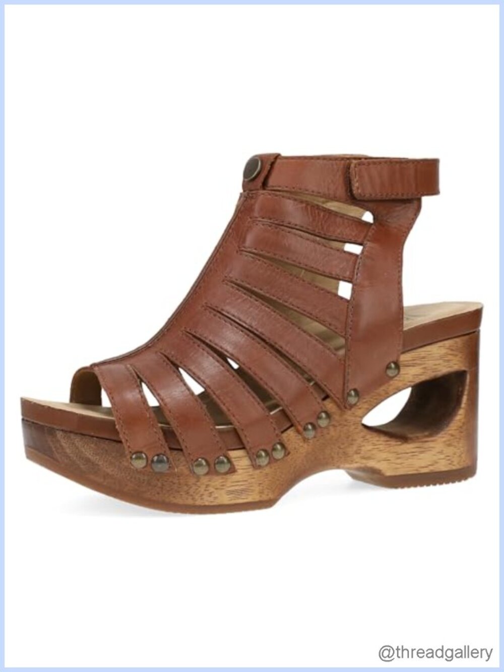 Dansko Adie Gladiator Sandal Heeled Peep Toe Leather Comfort Dress